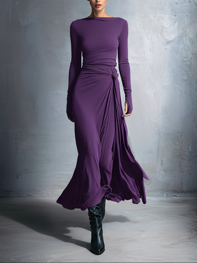 ADRIANA™| VESTIDO MAXI CON NUDO LATERAL