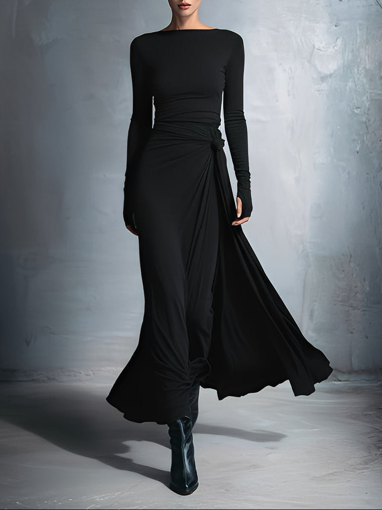 ADRIANA™| VESTIDO MAXI CON NUDO LATERAL