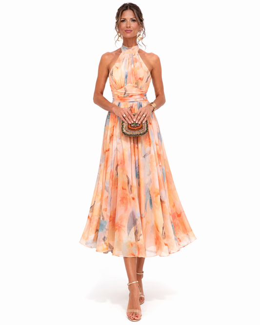 Aurora | Vestido con cuello halter