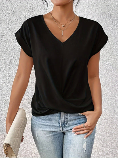 LAURA™| TOP ELEGANTE CON MANGAS CORTAS