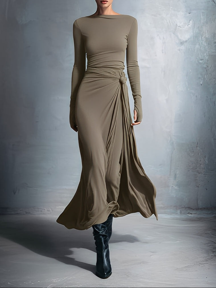 ADRIANA™| VESTIDO MAXI CON NUDO LATERAL
